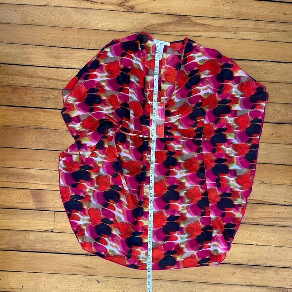 Laundry By Design Colourful Boho Tunic Coverup with Self Tie, Size Small - Picture 9 of 9